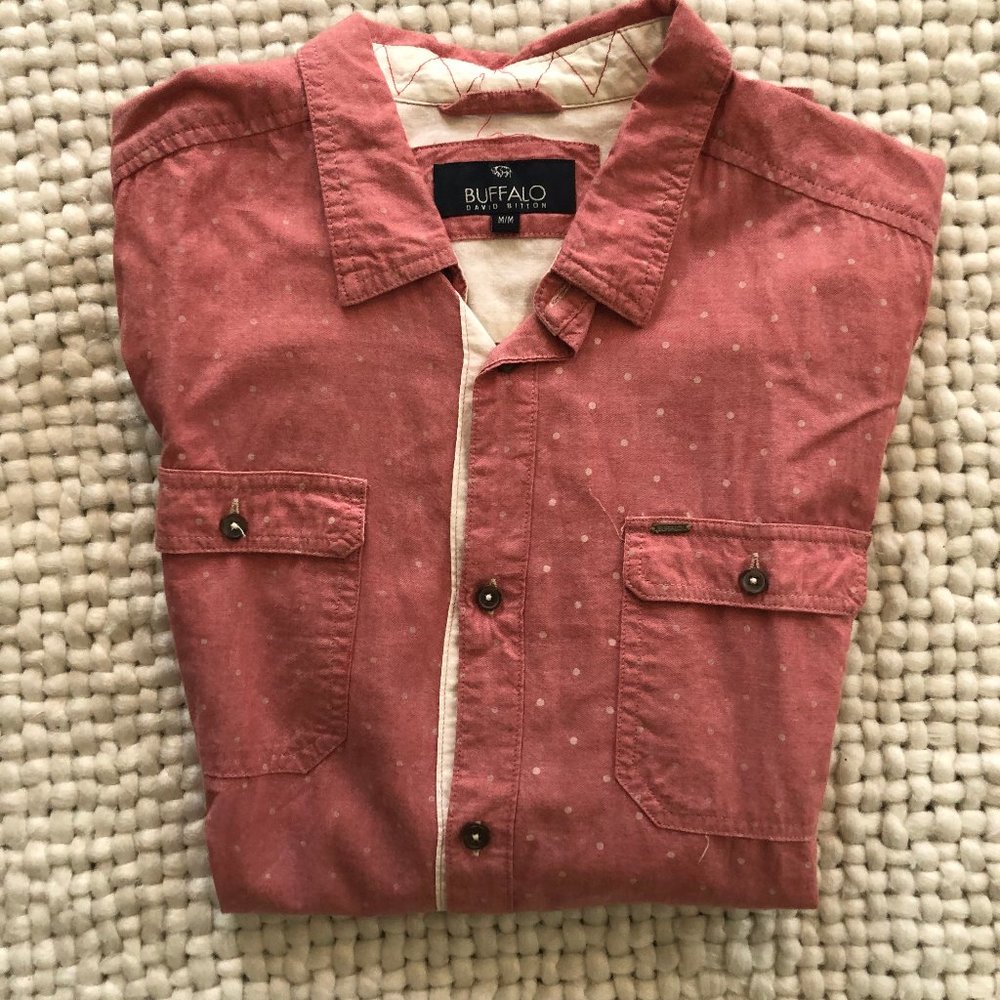 BUFFALO David Bitton Polka Dot Men's Button Down